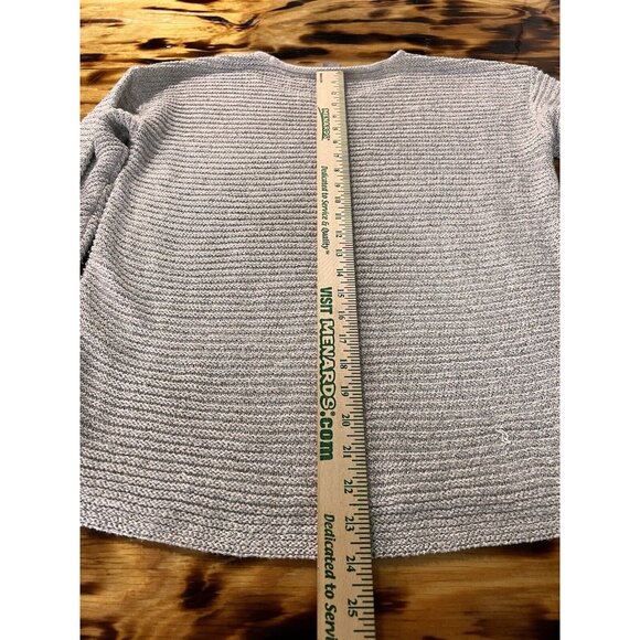 Chicos Sweater Women 1 Tan/Cream Pullover Rib Knit Business Career Casual Office - Picture 7 of 11